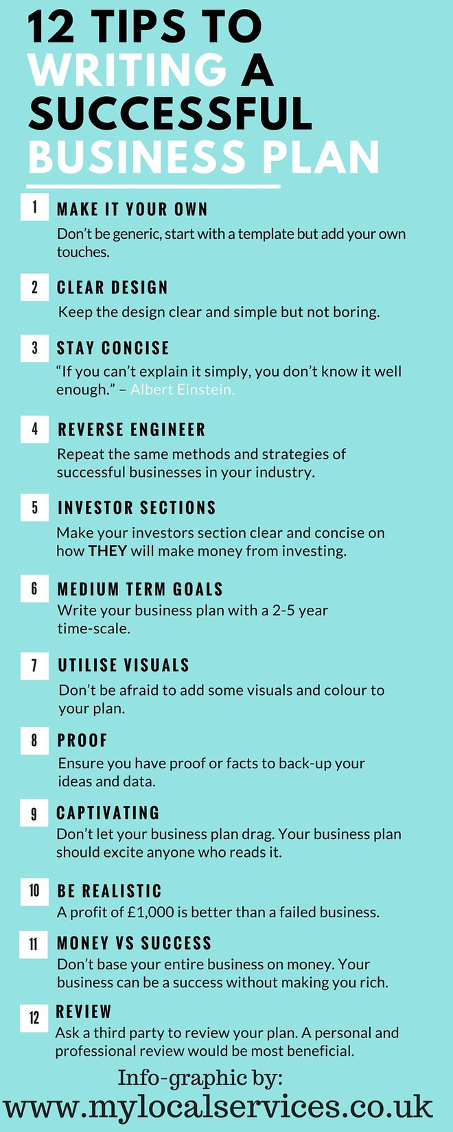 key points to writing a business plan