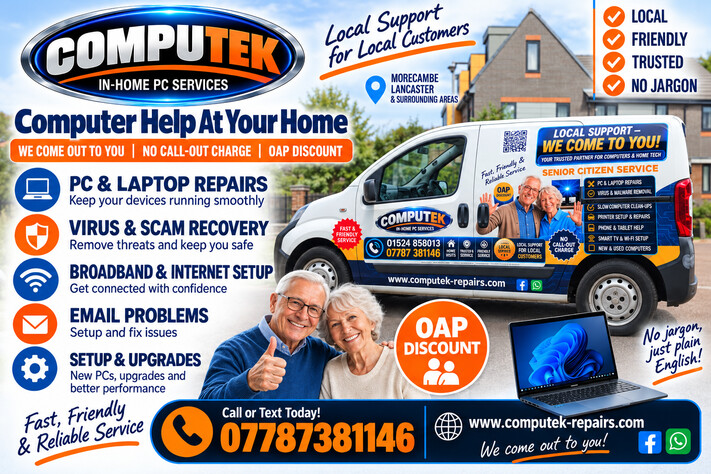 CompuTek in home pc repairs